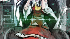 Headphones touhou miko hakurei