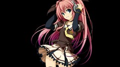 Headphones transparent anime girls tomose shunsaku twintails 