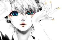 Headphones vocaloid blue eyes