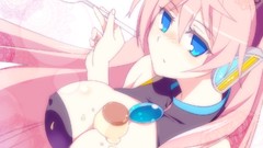 Headphones vocaloid blue eyes