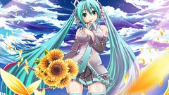 Headphones vocaloid Flowers hatsune