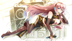 Headphones vocaloid gloves cleavage