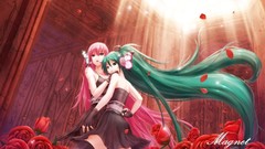 Headphones vocaloid gloves dress