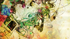 Headphones vocaloid hatsune miku