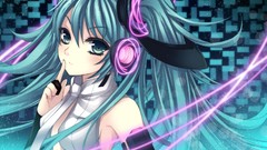 Headphones vocaloid hatsune miku