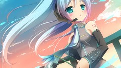 Headphones vocaloid hatsune miku