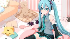 Headphones vocaloid hatsune miku