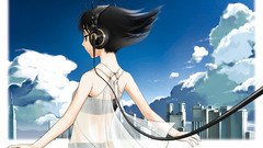 Headphones white Anime