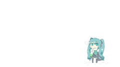 Headphones white background Chibi hatsune miku vocaloid Simple 