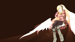 Headphones wings anime girls