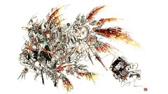 Headphones wings white Katana