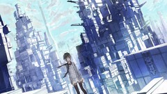 Headphones woman 3D view