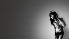 Headphones woman Aleksandra Wydrych