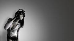 Headphones woman Aleksandra Wydrych