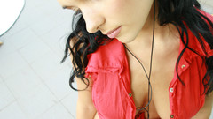 Headphones woman bikini