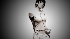 Headphones woman espah bangs