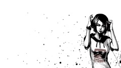 Headphones woman font