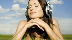 Headphones woman headsets