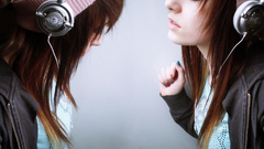 Headphones woman Music