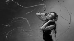 Headphones woman Music