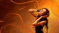 Headphones woman Music