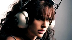 Headphones woman Natalie Portman