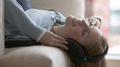 Headphones woman sennheiser