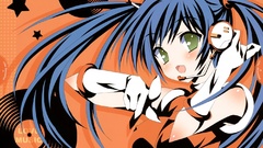 Headphones Women orange blue