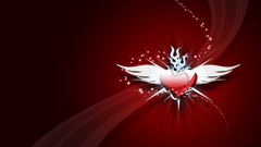 Heart abstract wings love