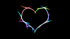 Heart neon lights love