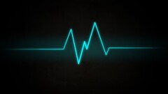 heartbeat abstract lines cyan ekg