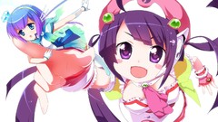 Hearts anime girls vocaloid violet eyes Simple Background Aoki 