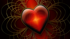 Hearts big red abstract