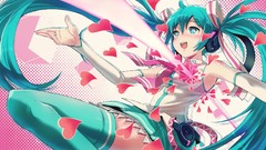 Hearts blush anime girls hatsune miku vocaloid miku append 