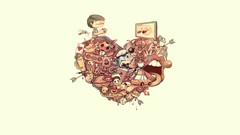 Hearts cartoons artwork