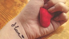 Hearts love palm hands