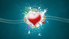 Hearts minimalistic artwork