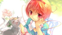 Hearts Ribbons pink hair pink eyes touhou komeiji satori 