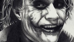 Heath Ledger faces the joker illustrations artwork scans 