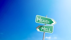 Heaven hell signs abstract