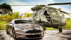 Helicopters cars Aston Martin vehicles Chopper