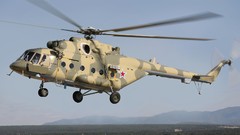 Helicopters outdoors MI-17 blue