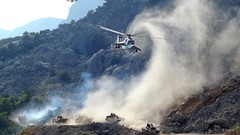 Helicopters tanks BMP-1 vehicles