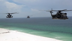 Helicopters vehicles ocean military