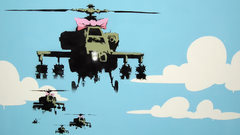 Helicopters WTF funny banksy