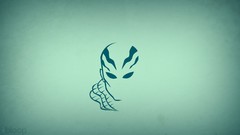 Hellboy blue background superheroes minimalistic blo0p Abe 