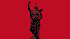 Hellboy comics red background