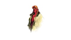 Hellboy comics Simple Background