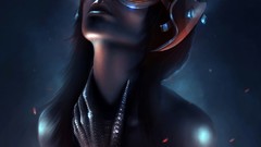 Helmet cyberpunk sci-fi artwork digital art futuristic