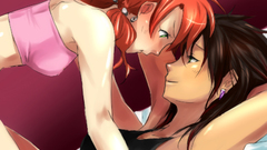 Hentai boobs lesbians anime